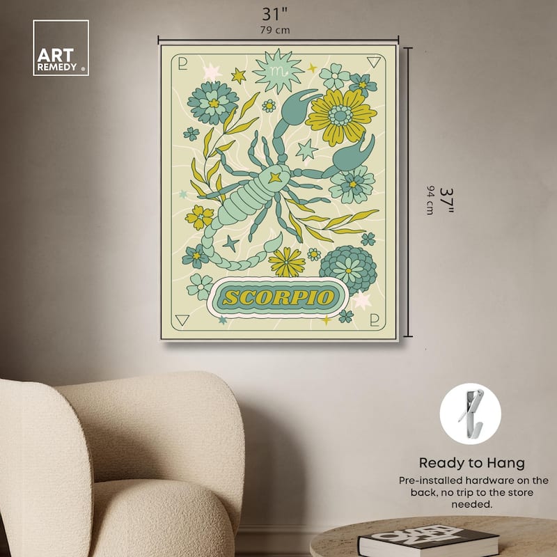 Scorpio Stars Card Canvas by Art Remedy