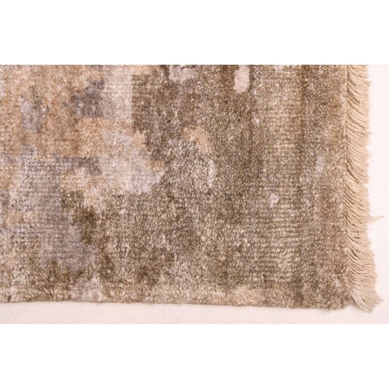ECARPETGALLERY Hand-knotted Legacy Tan Silk Rug - 6'4 x 9'9