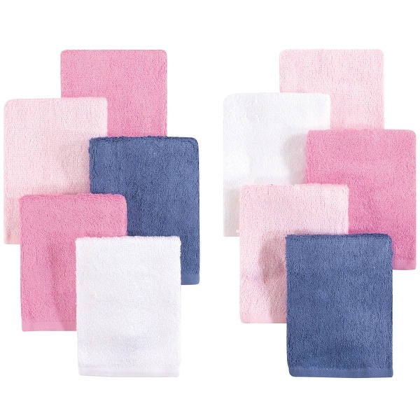 slide 1 of 1, Little Treasure Baby Girl Rayon from Bamboo Luxurious Washcloths, Pink Denim 10-Pk, One Size - Pink Denim 10-Pack - One Size One Size - Pink Denim 10-Pack