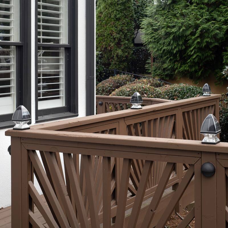 Gothic Solar LED Deck Post Cap Light with 2 Color Options (2-Pack)-DISCONTINUED