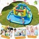 preview thumbnail 5 of 8, Gymax Inflatable Water Slide Park w/Double Slides Splash Pool 860W - Multi-colored