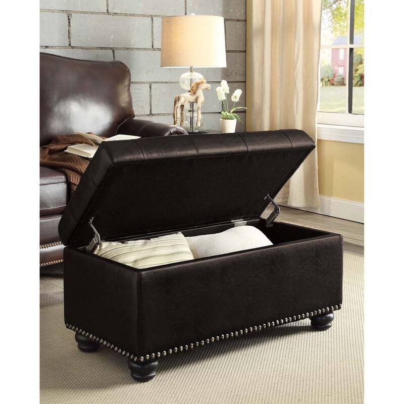 Convenience Concepts Designs4Comfort 7th Avenue Storage Ottoman Bench