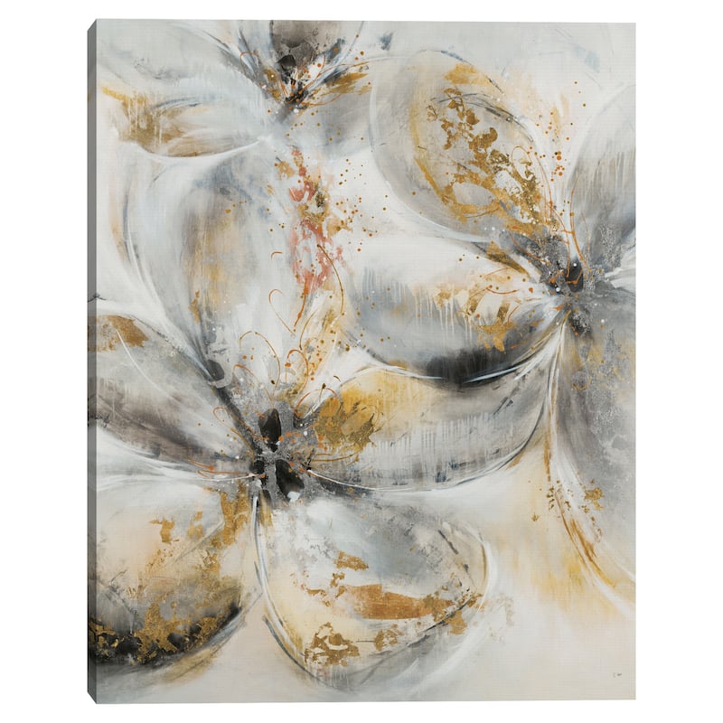 Silver Petals by K. Nari Canvas Art Print