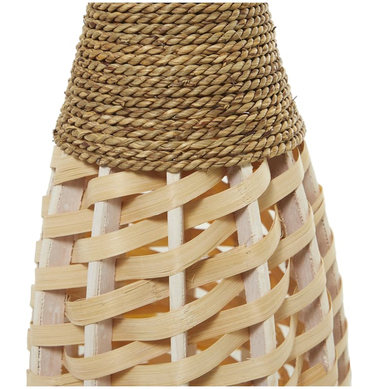 Seagrass Handmade Tall Woven Floor Vase - Brown - Roche River Decor