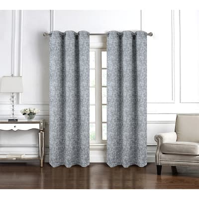 Cambridge Textured Woven Jacquard Window Curtain Panel