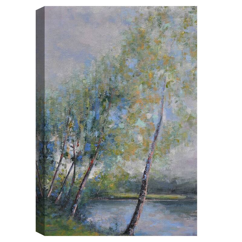 Poetry on Riverbank by Clement Nivert Canvas Art Print