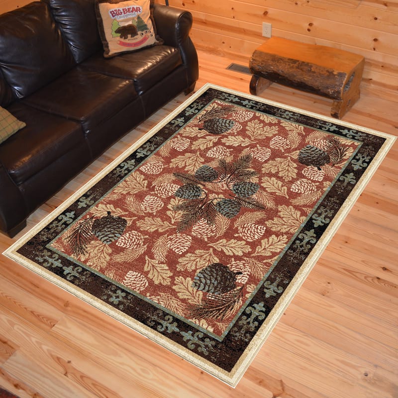 American Destination Lodge Pinecone Rug