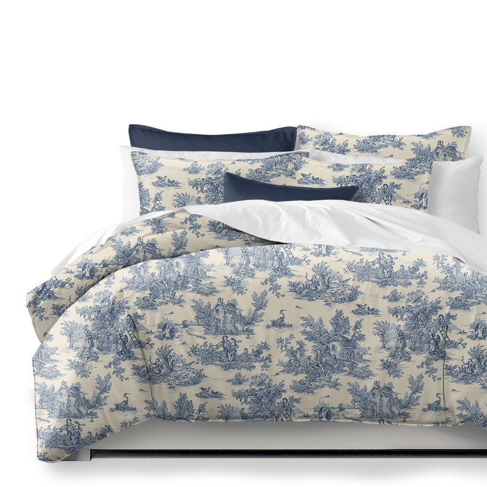 Blue toile pillow sales shams