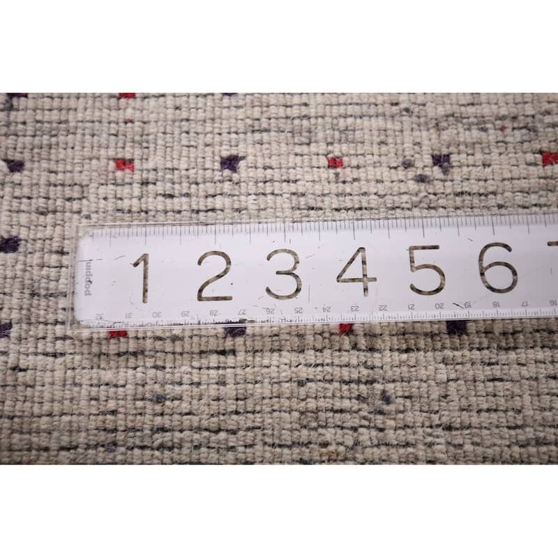 Little Animals Tribal Gabbeh Oriental Area Rug Handmade Wool Carpet - 3'11"x 5'10"