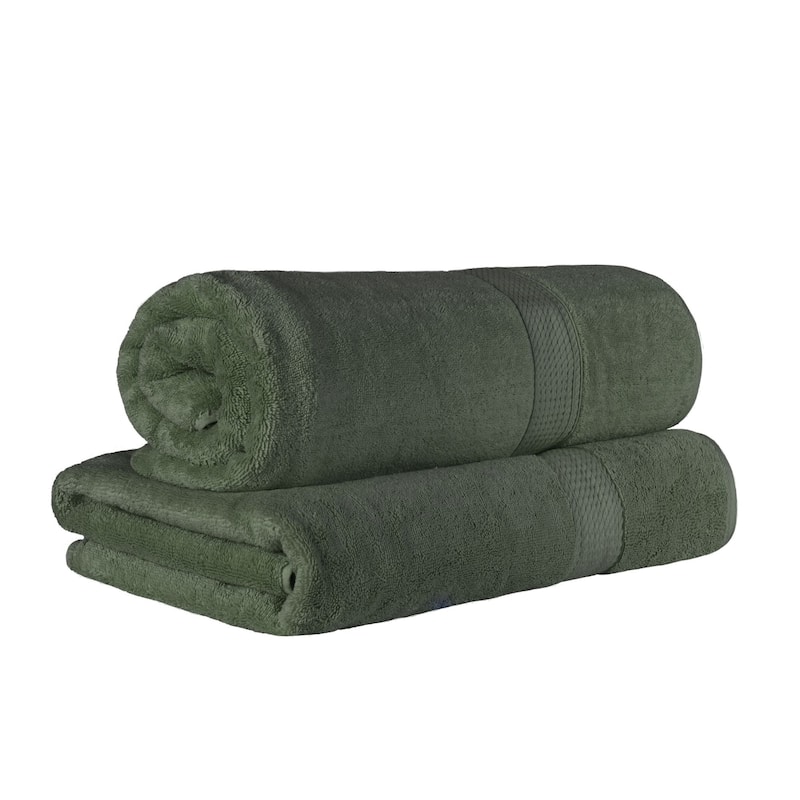 Blue Nile Mills Luxury 2-Piece Egyptian Cotton Bath Sheet Set, Thick Absorbent Oversized Bathroom Towels
