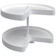 preview thumbnail 1 of 4, Rev-A-Shelf Lazy Daisy Polymer 24 Inch Pie Cut 2 Shelf Lazy Susan Set White