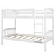 preview thumbnail 6 of 6, Twin Over Twin Bunk Bed with Ladder, Solid Wood Bed Frame with Safety Guardrail for Kids Teens Girls Boys, No Box Spring Needed