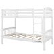 preview thumbnail 6 of 10, Twin Over Twin Wood Bunk Bed with Ladder, White