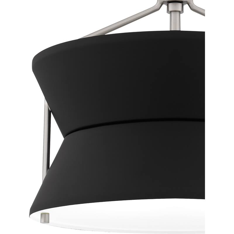 Nira 2-Light Brushed Nickel Semi-Flush Mount Light