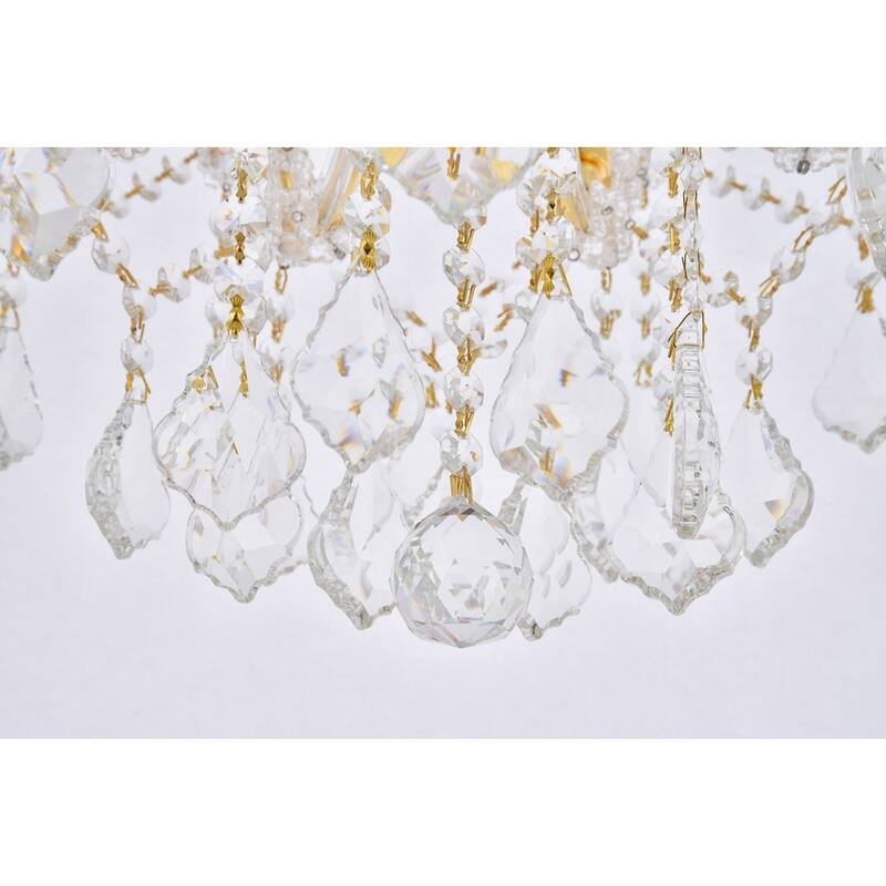 Fleur Illumination Flush Mount D:18in H:15in Lt:4 Gold Finish