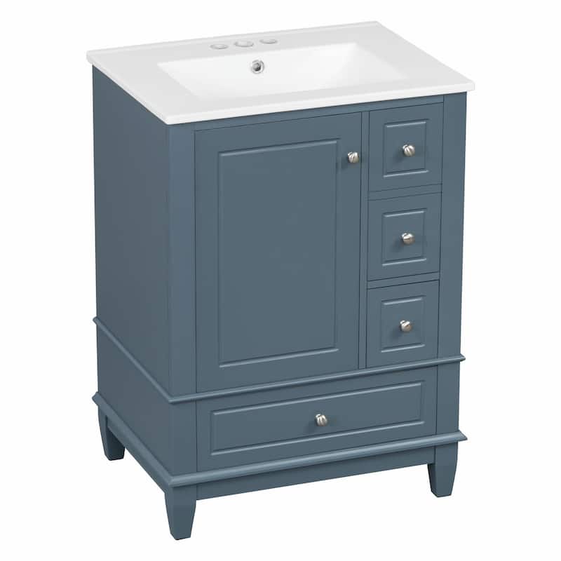 24" Bathroom Vanity with Sink and Drawers