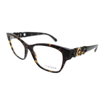 Versace VE3306 108 54Full Rim Havana Gold Cat Eye Eyeglasses for womens