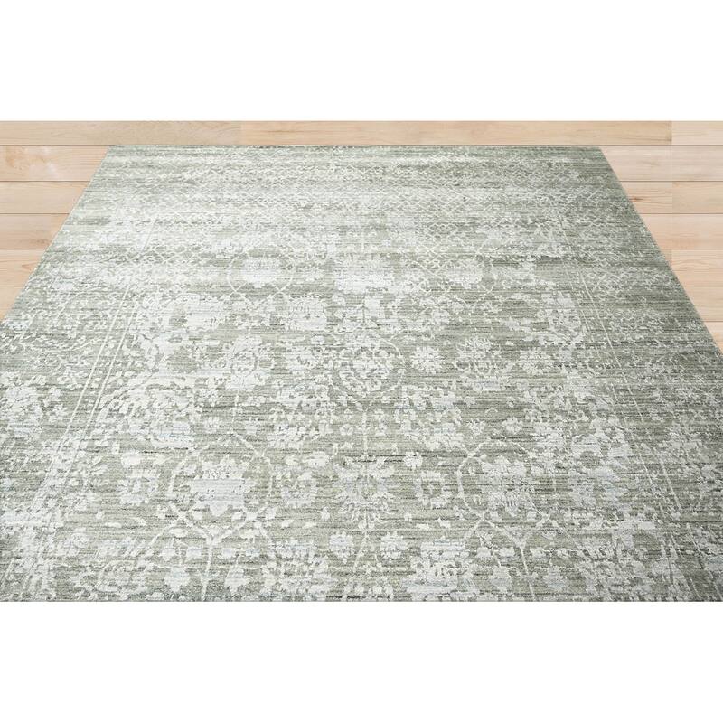 Hand Knotted 100% Wool Modern & Contemporary Oriental Area Rug Gray - 8' 8'' x 11' 4''