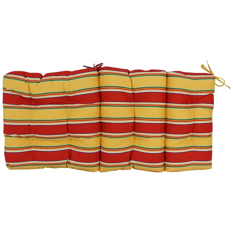 Multi-section Tufted Outdoor Seat/Back Chair Cushion (Multiple Sizes)