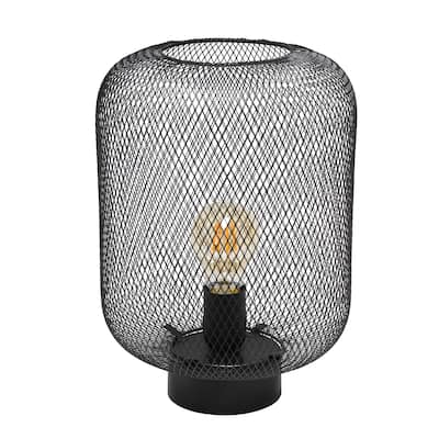 Metal Mesh Cylinder Table Lamp with On/Off Switch - 8.50 x 8.50 x 11.80 in. (L x W x H)
