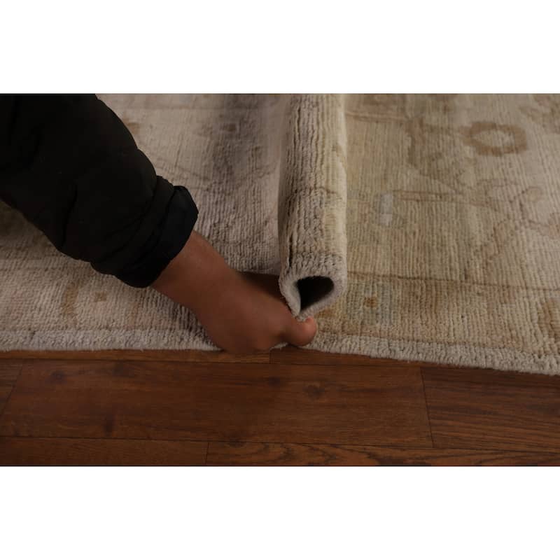 Oushak Vegetable Dye Area Rug Handmade Wool Carpet - 8'3" x 9'9"