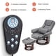 preview thumbnail 18 of 29, MCombo Swivel Recliner with Ottoman, Vibration Massage Lumbar Pillow