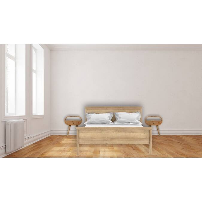 Circular Open Slot Nightstand