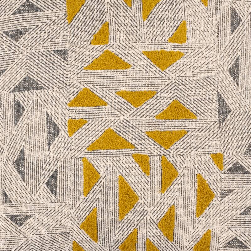 Suno Modern Embroidered and Screen Printed Throw Pillow