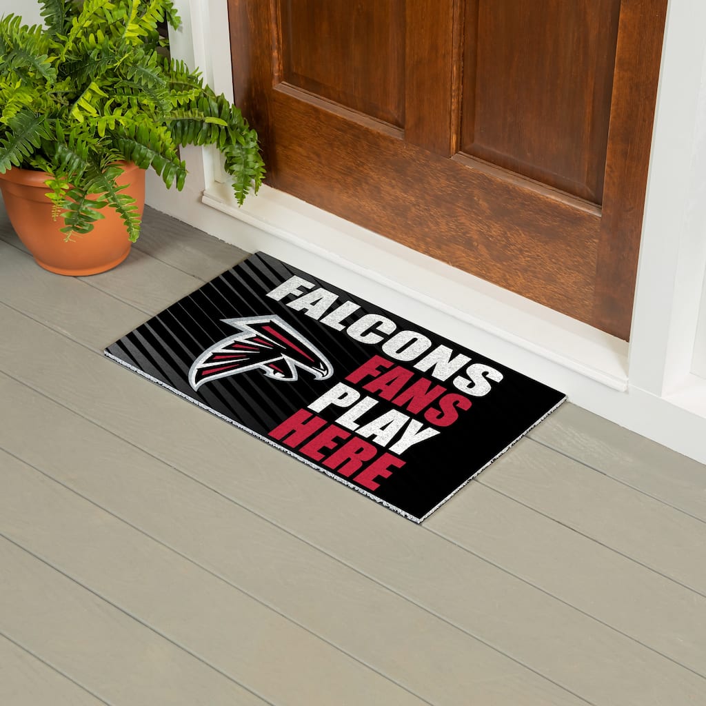 28 in. x 16 in. Atlanta Falcons "Fans Play Here" PVC Door Mat