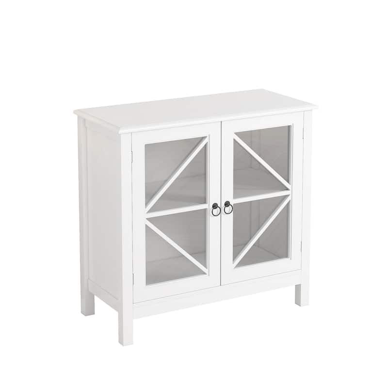Kitchen cabinet with double glass doors