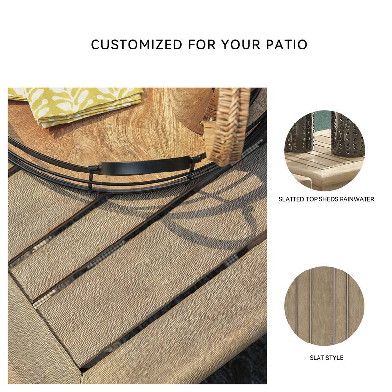 Signature Design by Ashley Gerianne Outdoor Brown Square End Table - 24" W x 24" D x 22" H