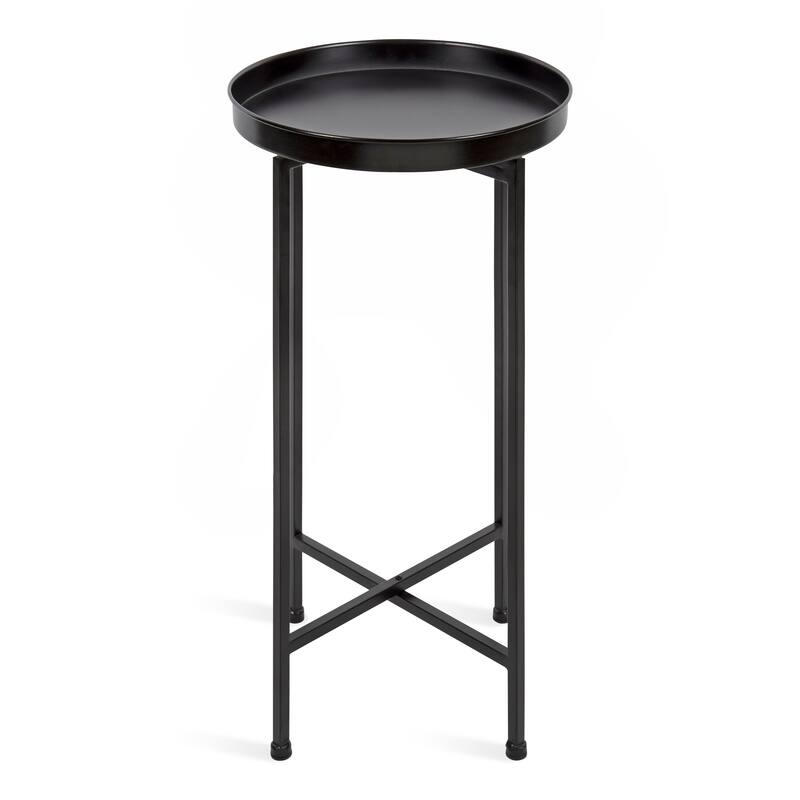 Kate and Laurel Celia Round Foldable Metal Accent Table