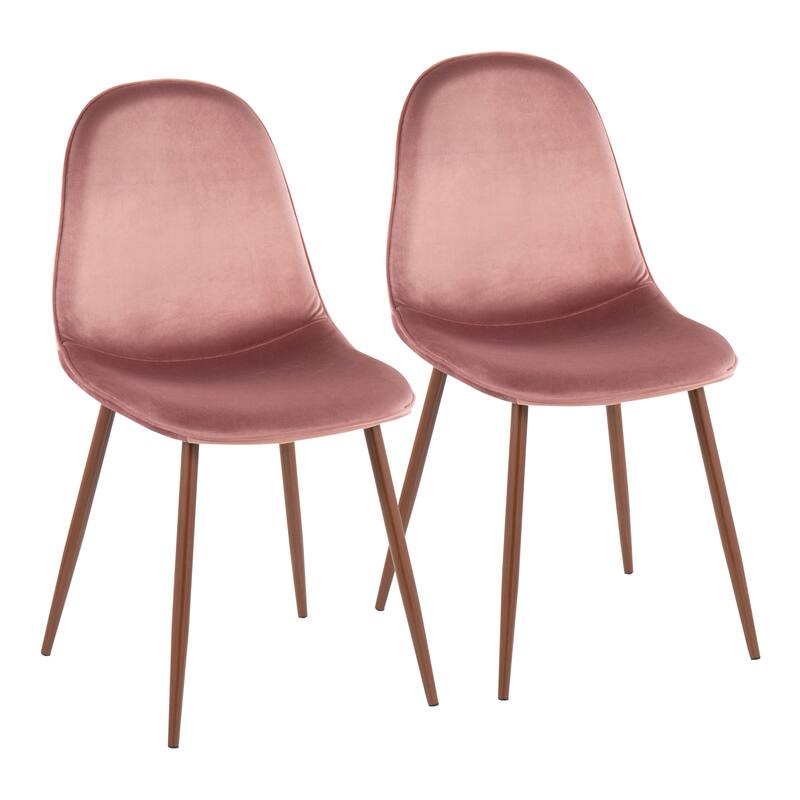 Pebble Mid-Century Modern Upholstered Accent / Dining Chair (Set of 2)