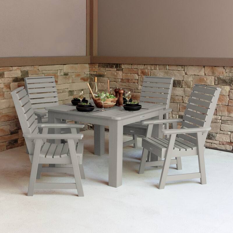 Weatherly 5-piece Outdoor Dining Set - 42" x 42" Table, Dining-height