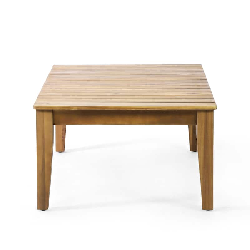 Rossville Outdoor Acacia Wood Loveseat and Coffee Table Set by Christopher Knight Home