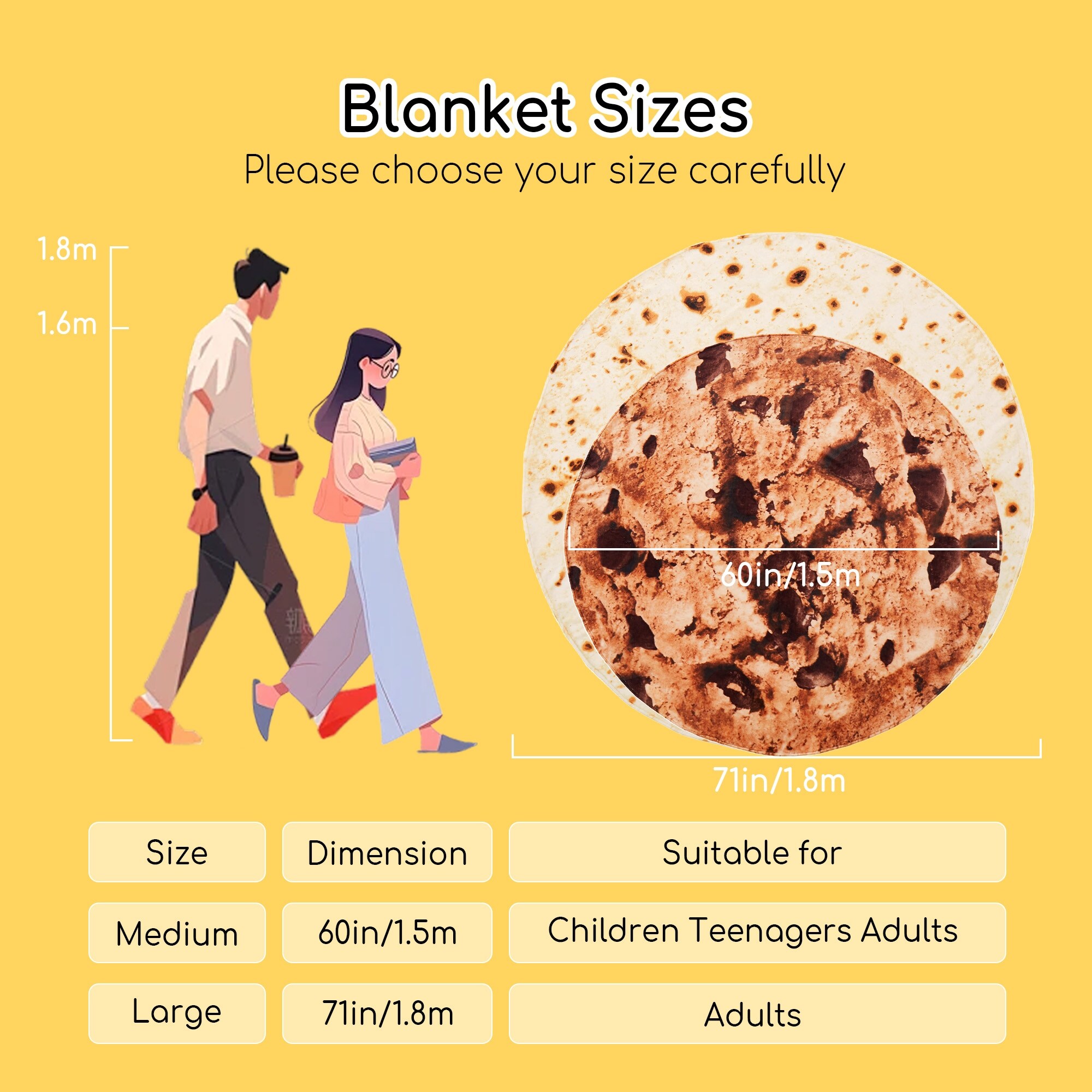 Funny food blankets top