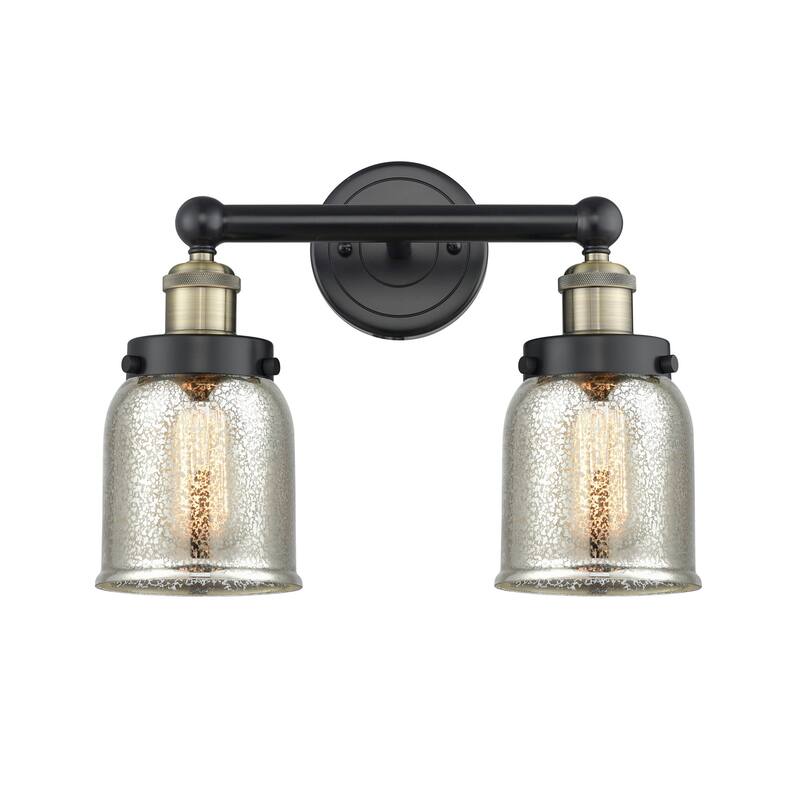 Innovations Lighting 616-2W-10-16 Bell Vanity Bell 2 Light 16" Wide - Black Antique Brass / Silver Plated Mercury