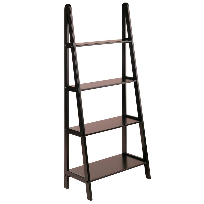 Avalon 4-Tier A-Frame Shelf, Espresso - 24.96 x 12.91 x 58.43 inches