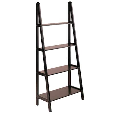 Avalon 4-Tier A-Frame Shelf, Espresso - 24.96 x 12.91 x 58.43 inches