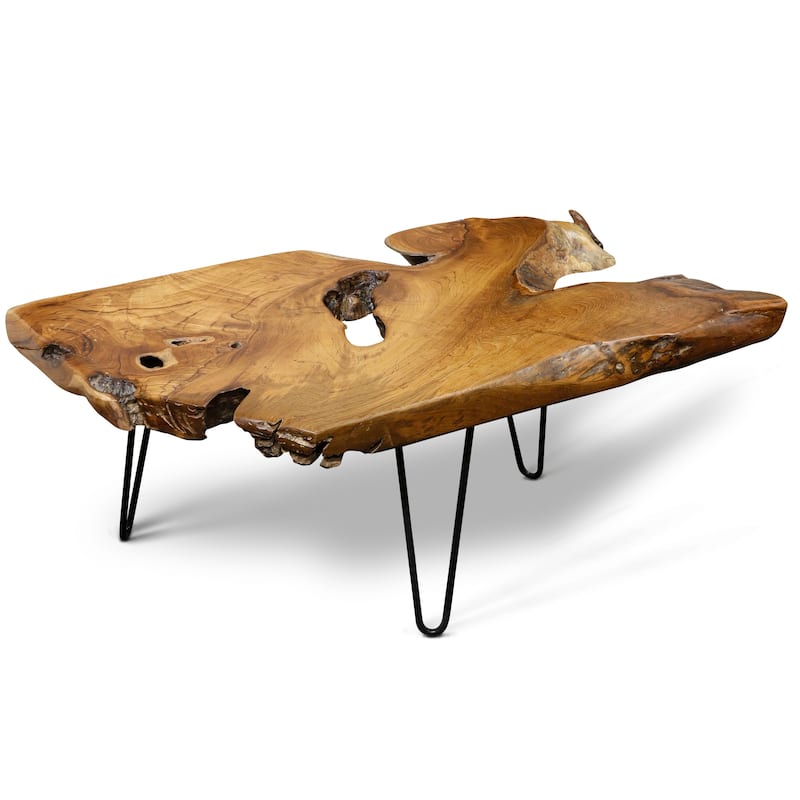 StyleCraft Badang Natural Lacquer Carving Coffee Table