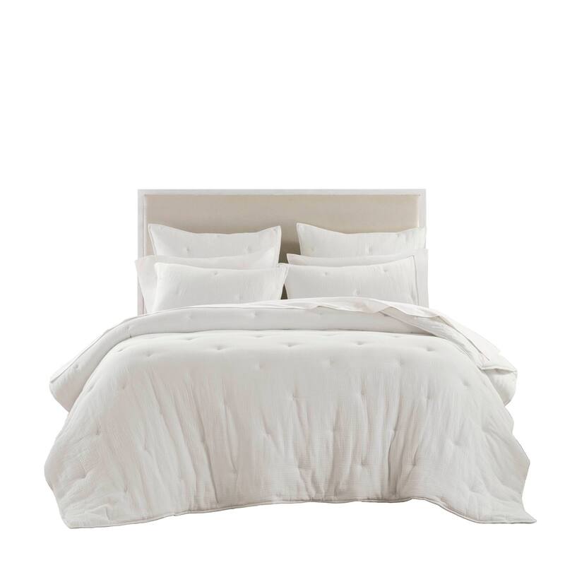Harbor House Breeze Cotton Gauze Embroidered Quilt Set
