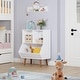 preview thumbnail 5 of 4, COSTARS Toy Storage Organizer, Kids Bookshelf and Toy Storage with Legs, 3 Cube Storage Organizer