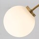 preview thumbnail 13 of 20, 6-Light Brass Semi-Flush Mount Ceiling Light with Opal Glass Shades - 24.2-in W x 9.05-in H