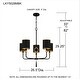 preview thumbnail 9 of 7, Lockery 5-Light Matte Black Chandelier