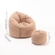preview thumbnail 17 of 101, Microfiber High-Density Foam Bean Bag Lounge Chairs with Removable Footrest