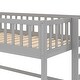 preview thumbnail 10 of 11, Gray Twin Size Wood Low Loft Bed with Slide