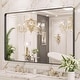 preview thumbnail 126 of 141, Apmir Metal Frame Tempered Glass Bathroom Vanity Mirror for Wall, Cloakroom, Bedroom 55" x 36" - Black