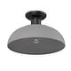 preview thumbnail 15 of 13, Levitt 13.625" Wide 1-Light Natural Black Outdoor Semi-flush