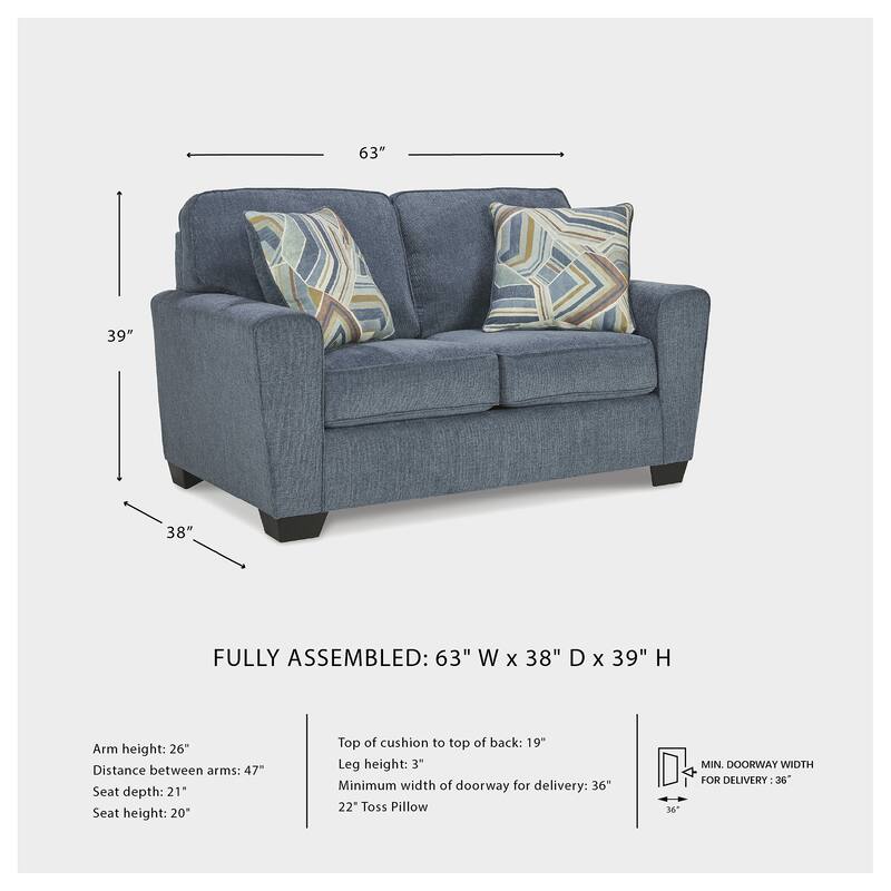Signature Design by Ashley Cashton Loveseat - 63"W x 38"D x 39"H