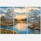 preview thumbnail 8 of 6, Designart "Birches In The Autumn Woods" Lake House Canvas Wall Art Print